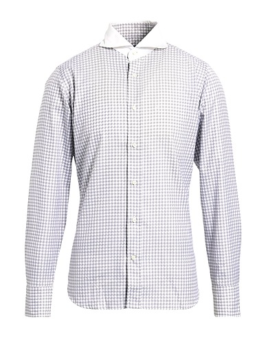 CALIBAN Patterned shirt Grey 100% Cotton