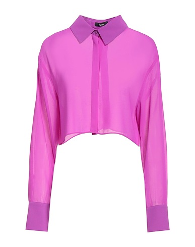 HANITA Solid color shirts & blouses Mauve 100% Polyester