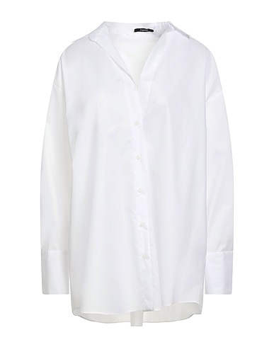 HANITA Solid color shirts & blouses White 100% Cotton
