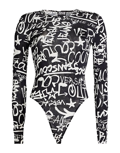 VERSACE JEANS COUTURE TOPWEAR Black 90% Viscose, 10% Elastane