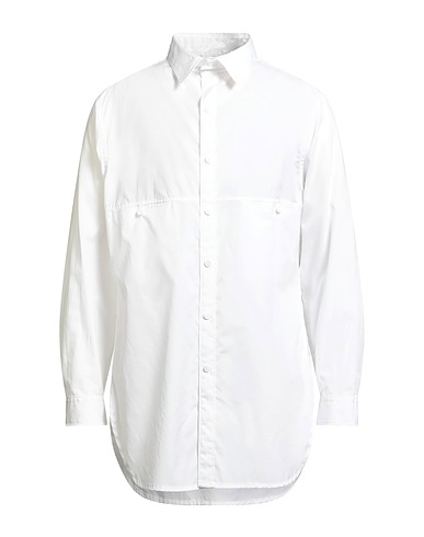 YOHJI YAMAMOTO POUR HOMME Camicia tinta unita Bianco 100% Cotone