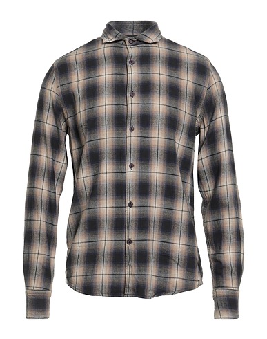 DEPERLU Checked shirt Beige 100% Cotton