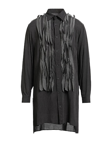 YOHJI YAMAMOTO POUR HOMME Patterned shirt Black 100% Cellulose