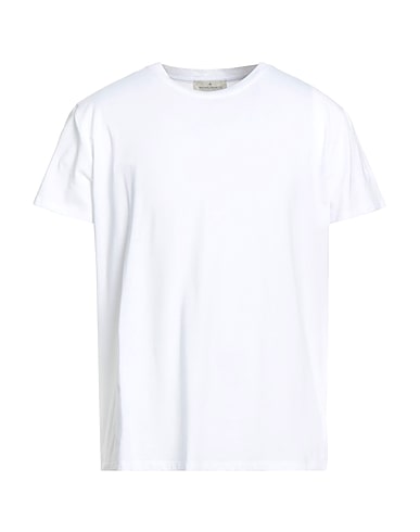 BRUNO MANETTI Basic T-Shirt White 46% Cotton, 46% Modal, 8% Elastane