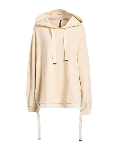 MANILA GRACE Hooded sweatshirt Off white 85% Viscose, 15% Polyamide, Polyester, Cotton, Acetate