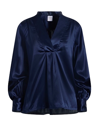 RUE DE MATHIEU EDITION Top 26.05 Midnight blue 93% Silk, 7% Elastane