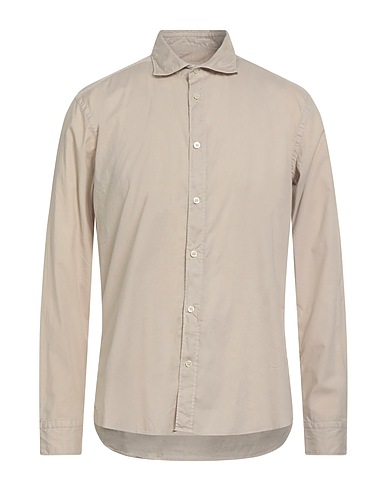 MASTRICAMICIAI Solid color shirt Beige 100% Cotton