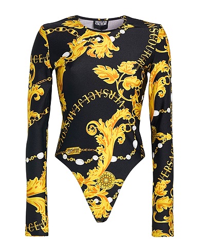 VERSACE JEANS COUTURE TOPWEAR Black 80% Polyamide, 20% Elastane