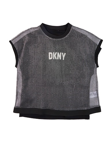 DKNY T-shirt Silver 60% Polyester, 40% Metallic fiber, Elastane