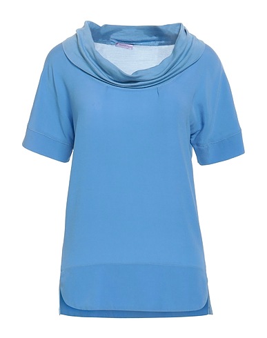 ROSSOPURO Top Light blue 94% Silk, 6% Elastic fibres