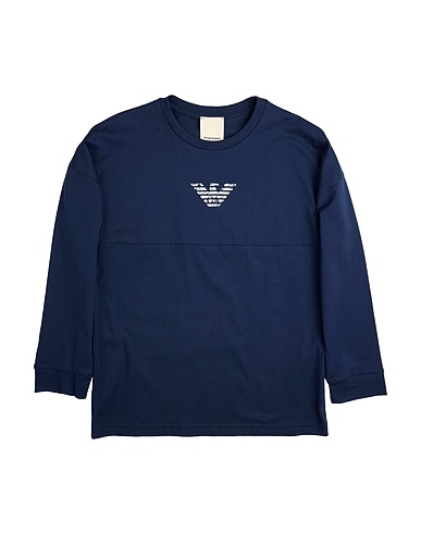 EMPORIO ARMANI T-shirt Navy blue 100% Organic cotton