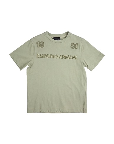 EMPORIO ARMANI T-shirt Sage green 100% Cotton