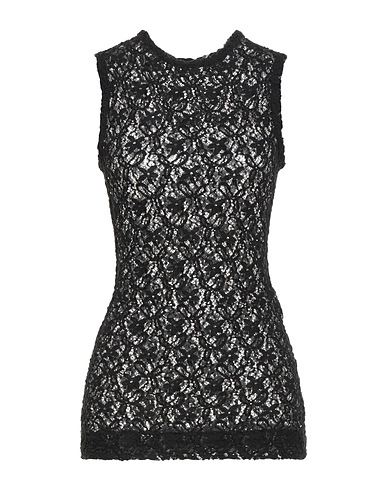 JIL SANDER Top Black 66% Cotton, 32% Polyamide, 2% Elastane