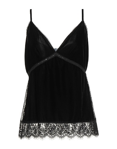ERMANNO DI ERMANNO SCERVINO Cami Black 100% Polyester, Cotton, Polyamide