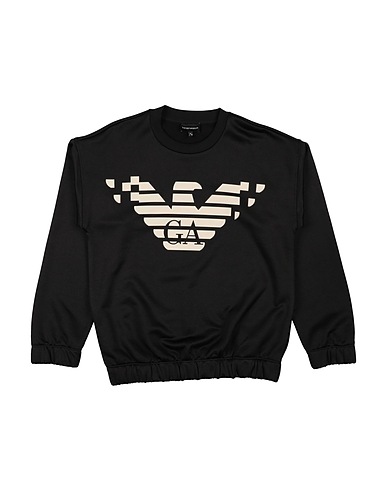 EMPORIO ARMANI Sweatshirt Black 57% Polyester, 43% Cotton