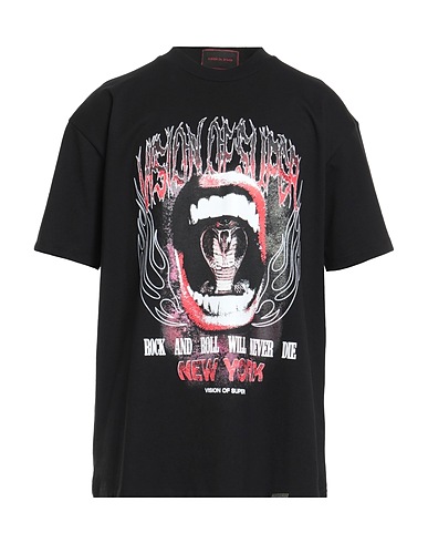 VISION OF SUPER T-shirt Black 100% Cotton