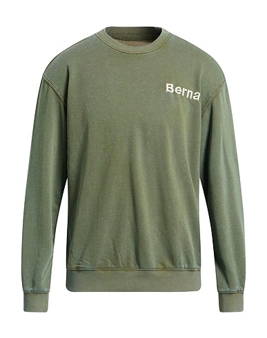BERNA Sweatshirt Military green 80% Cotton, 20% Polyester