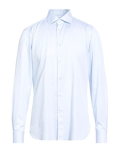 ZEGNA Striped shirt Sky blue 100% Cotton
