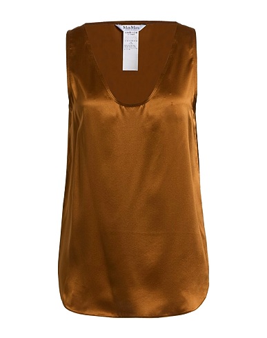 MAX MARA Silk top Brown 100% Silk