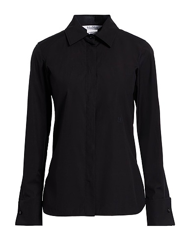 MAX MARA Solid color shirts & blouses Black 97% Cotton, 3% Elastane