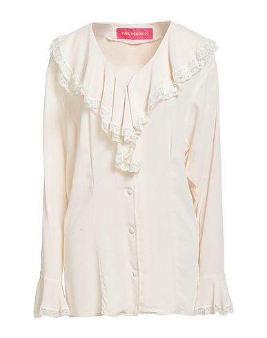 PINK MEMORIES Solid colour shirts & blouses Cream 100% Viscose