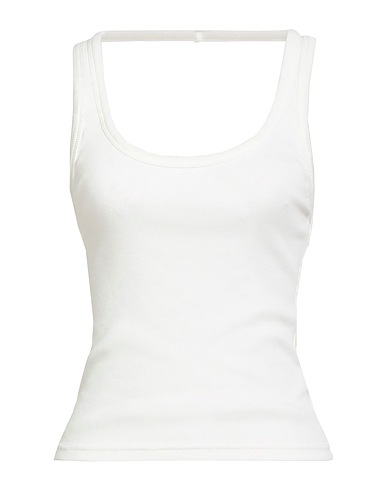 BY FAR Canotta Bianco 97% Cotone, 3% Elastan