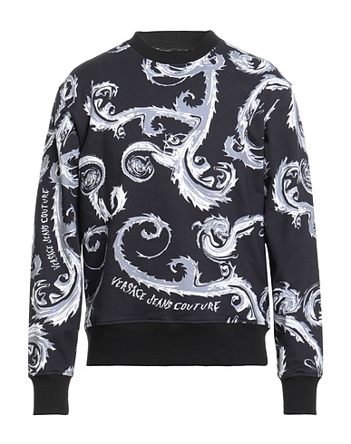 VERSACE JEANS COUTURE Sweatshirt Black 100% Cotton, Elastane