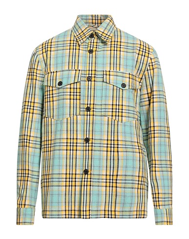 DEPARTMENT 5 Checked shirt Yellow 76% Cotton, 24% Polyester