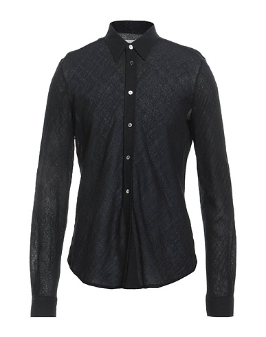 DEPARTMENT 5 Camicia tinta unita Nero 100% Lana Vergine