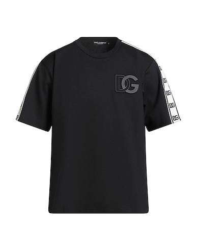 DOLCE&GABBANA T-shirt Black 59% Cotton, 38% Polyamide, 3% Elastane, Polyester