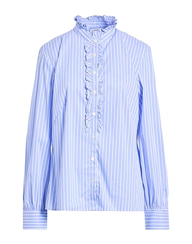 CALIBAN Striped shirt Sky blue 70% Cotton, 27% Polyamide, 3% Elastane