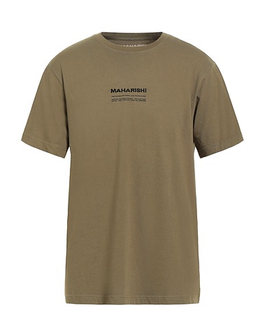 MAHARISHI T-shirt Military green 100% Organic cotton