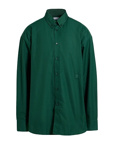 BURBERRY Solid colour shirt Emerald green 100% Cotton