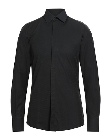 DOLCE&GABBANA Solid colour shirt Black 100% Cotton