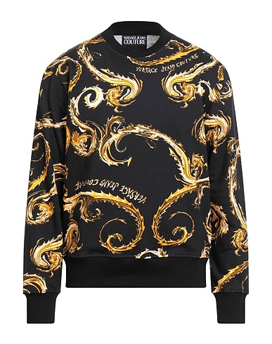 VERSACE JEANS COUTURE Sweatshirt Black 100% Cotton, Elastane