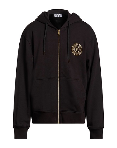 VERSACE JEANS COUTURE Felpa Nero 100% Cotone, Elastan