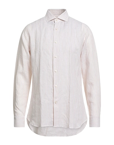 GUGLIELMINOTTI Striped shirt BEIGE 100% Linen