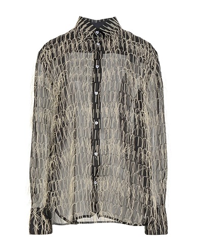 MARCO RAMBALDI Patterned shirts & blouses Black 51% Silk, 49% Polyamide