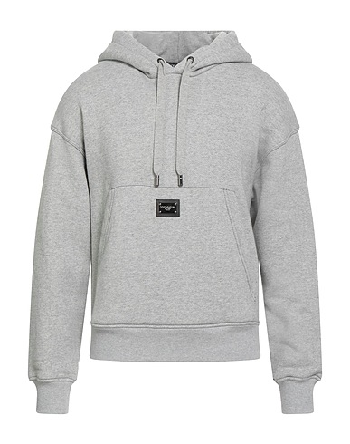 DOLCE&GABBANA Hooded sweatshirt Light grey 80% Cotton, 20% Polyamide