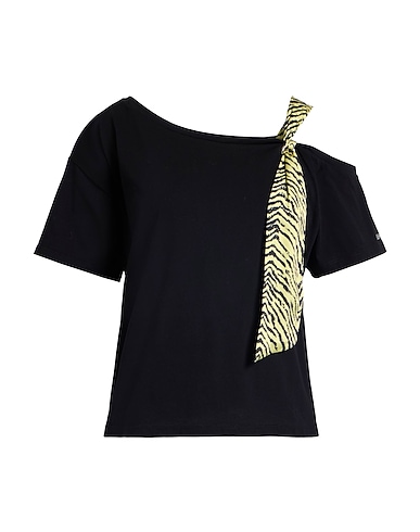 LIU •JO T-shirt NERO 100% Cotton, Polyester