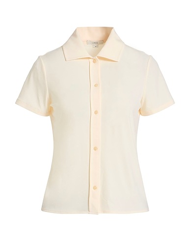 VINCE. Solid color shirts & blouses Cream 95% Polyester, 5% Elastane