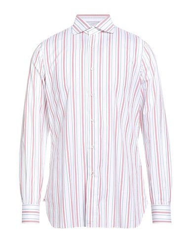 ISAIA Striped shirt Light blue 100% Cotton