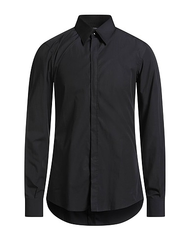 DOLCE&GABBANA Solid colour shirt Black 100% Cotton