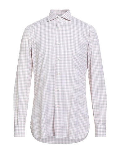 ISAIA Checked shirt Pink 100% Cotton