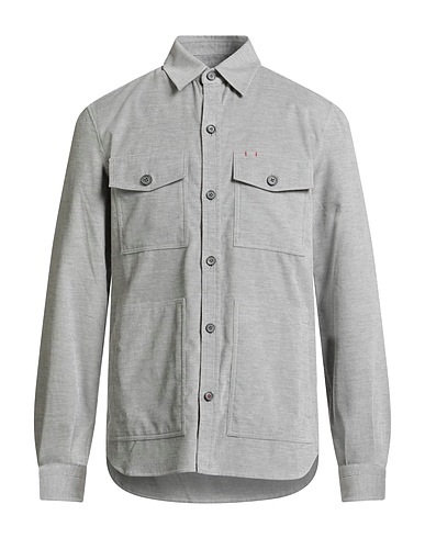ISAIA Solid colour shirt Grey 100% Cotton