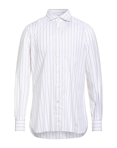 ISAIA Striped shirt White 100% Cotton
