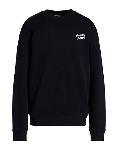 MAISON KITSUNÉ Felpa Nero 100% Cotone