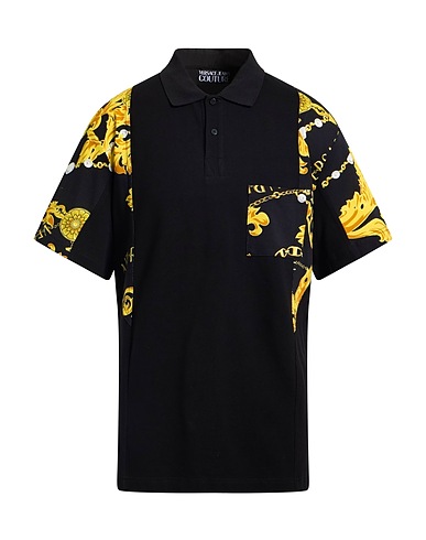 VERSACE JEANS COUTURE TOPS Schwarz 100% Baumwolle, Polyester, Polyamid, Elastan