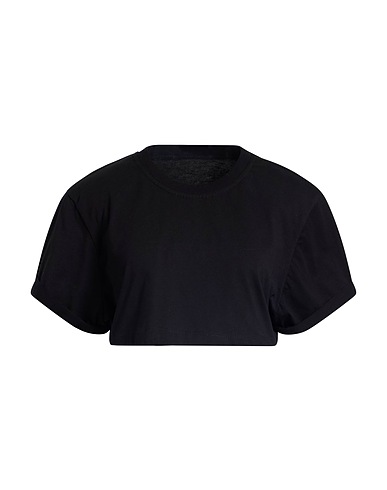 PINKO Crop top Black 100% Cotton