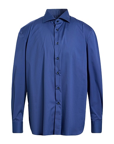 ERRICO FORMICOLA Napoli Solid color shirt Navy 74% Cotton, 21% Polyamide, 5% Elastane